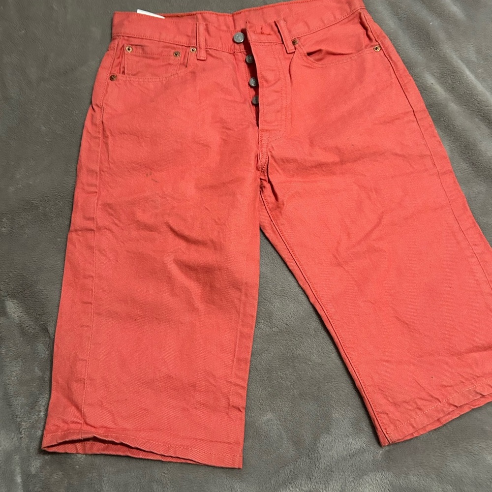 Levi's Coral Button-Fly Shorts